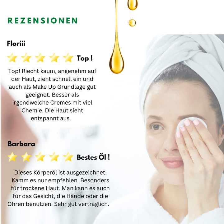 Wilco LA CURA Jojoba Öl - Feuchtigkeitsspendend für Körper und Gesicht - kalt gepresst - in umweltfr
