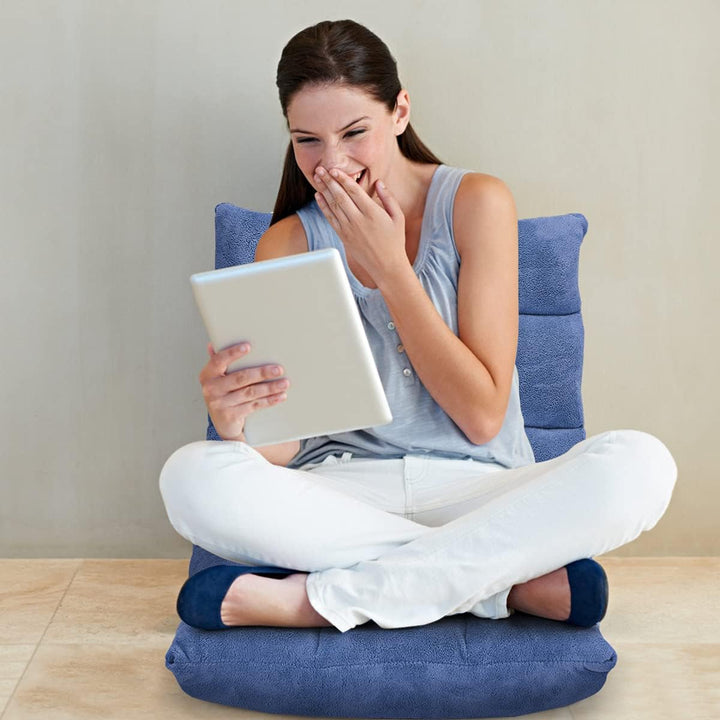GOPLUS Bodenstuhl, Bodensofa mit Rückenlehne, Bodensessel mit Schlaffunktion, Floor Chair, Lazy Sofa