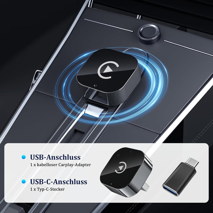 2 in 1 Carplay Wireless Adapter &amp; Android Auto Adapter,USB-A/Typ-C Wired Auf Wireless Kompatibel Mit
