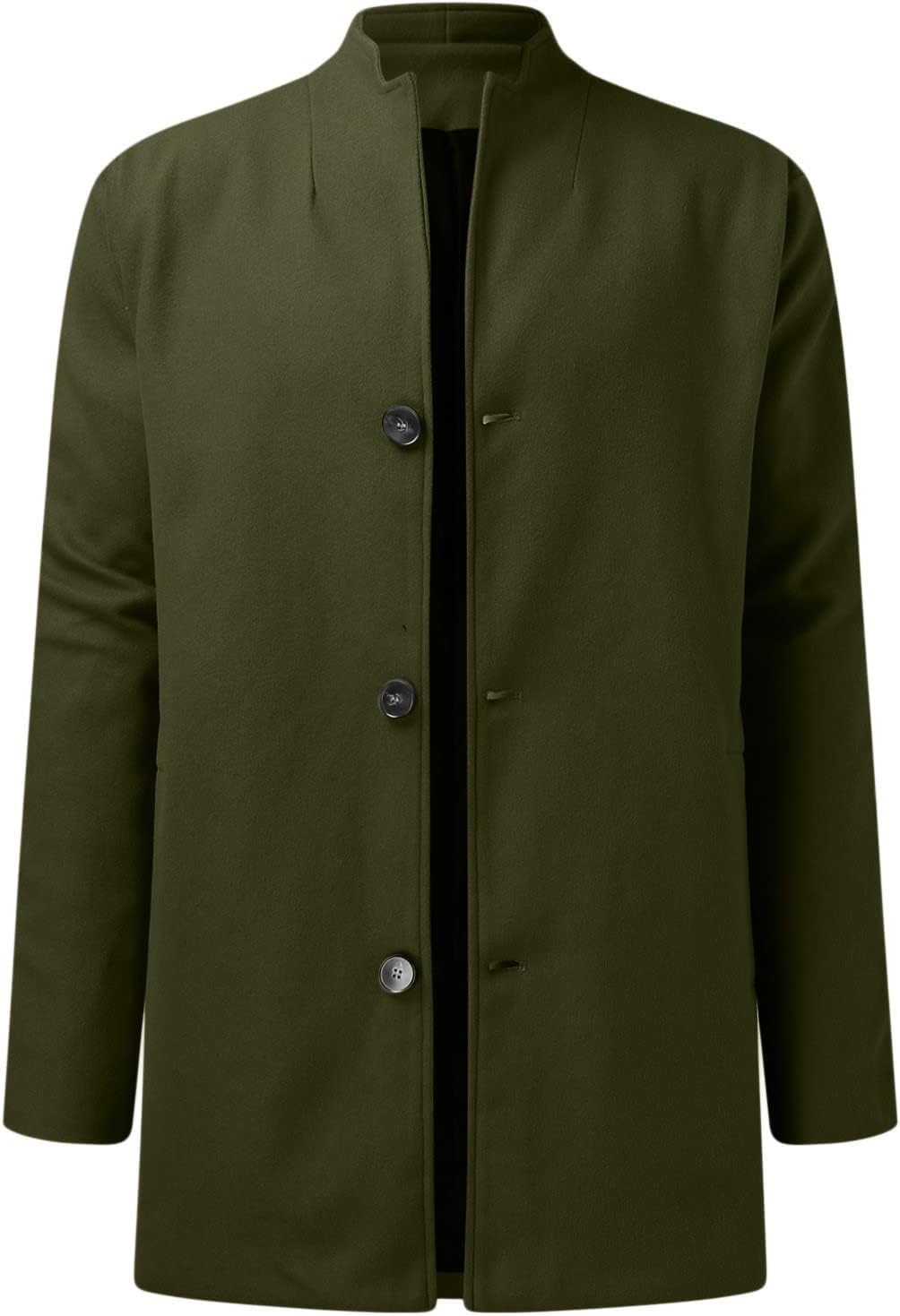 Celucke Mantenl Herren Jacke Slim Fit Übergangsmantel mit Wolle Gefütterter Dünne Lässige Wintermant