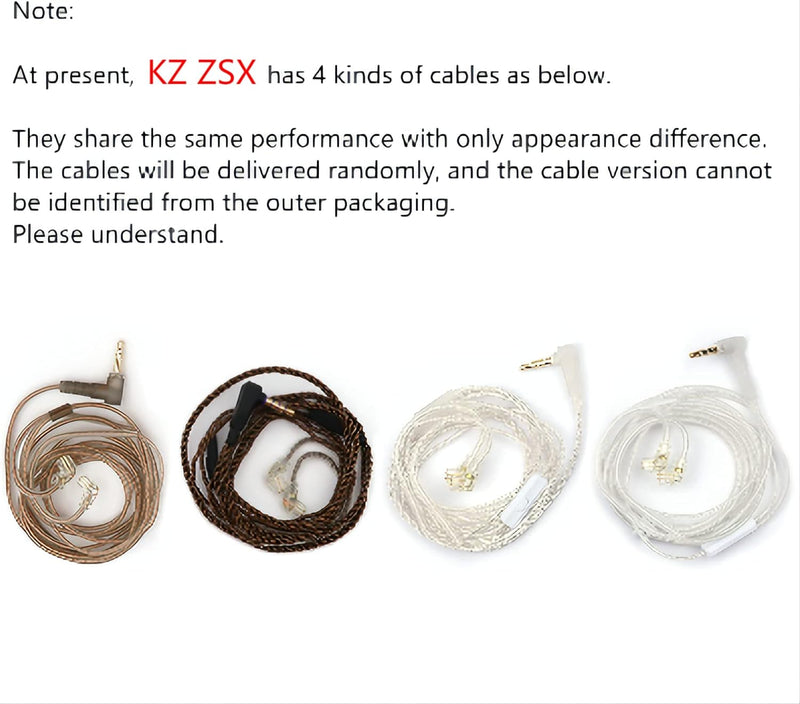 LINSOUL KZ ZSX 5BA+1DD 6 Treiber Hybrid In-Ear HiFi-Kopfhörer mit zinklegierter Frontplatte und 0,75