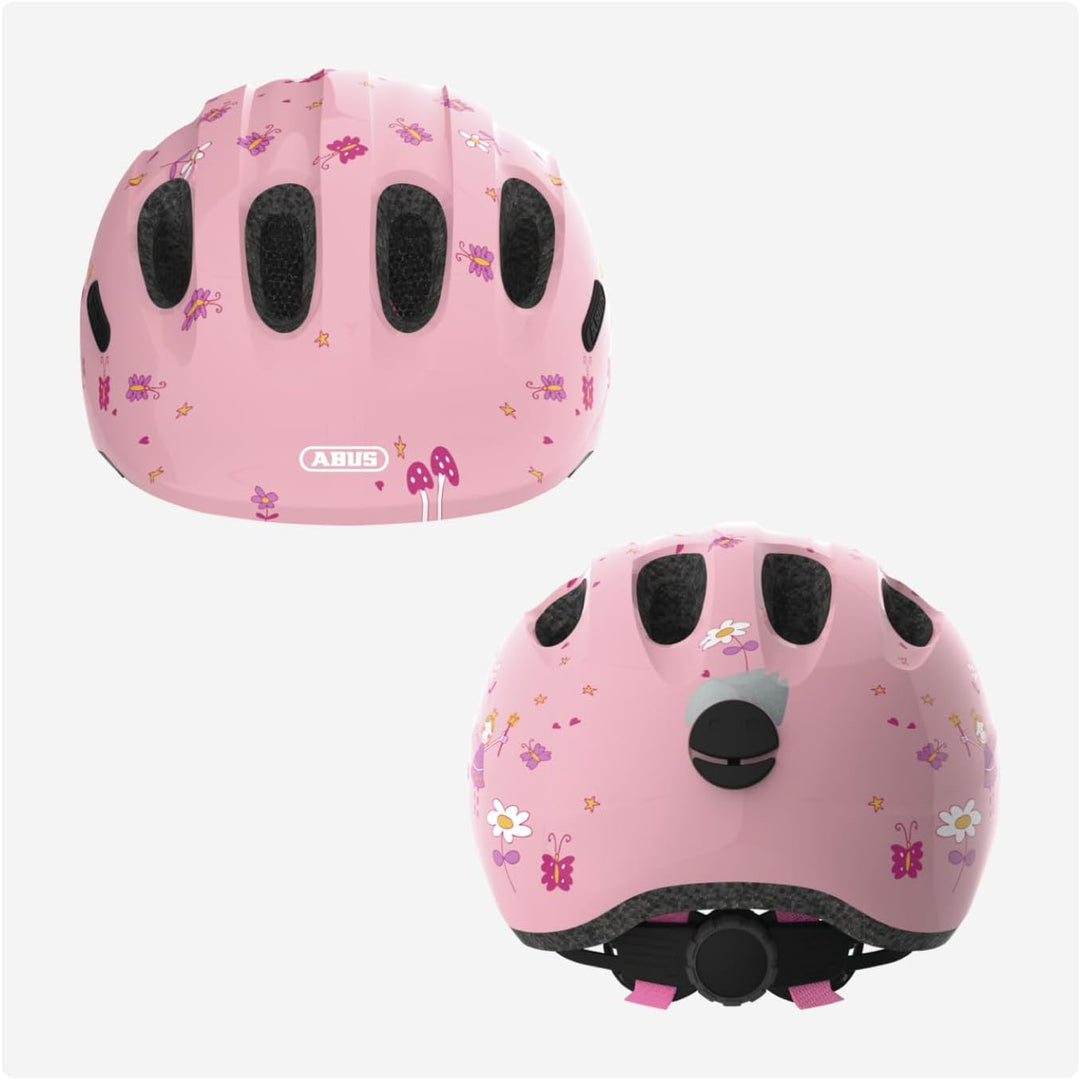 ABUS Kinderhelm Smiley 2.0 - Robuster Fahrradhelm für Mädchen und Jungs M (50-55 cm) rose princess,
