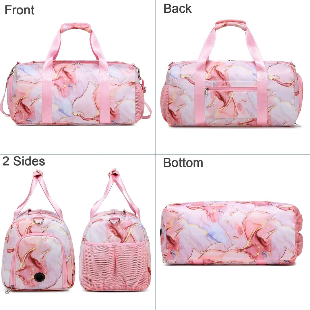 Mädchen Sporttasche Reisetasche Kinder Mädchen Tanztasche Reisetasche Trainingstasche Damen Sporttas