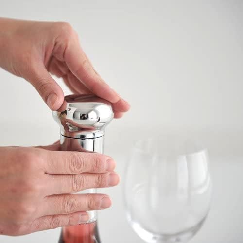 Alessi Noè GIA12 - Design Hermetischer Flaschenverschluss für Wein- und Champagnerflaschen, Poliert,