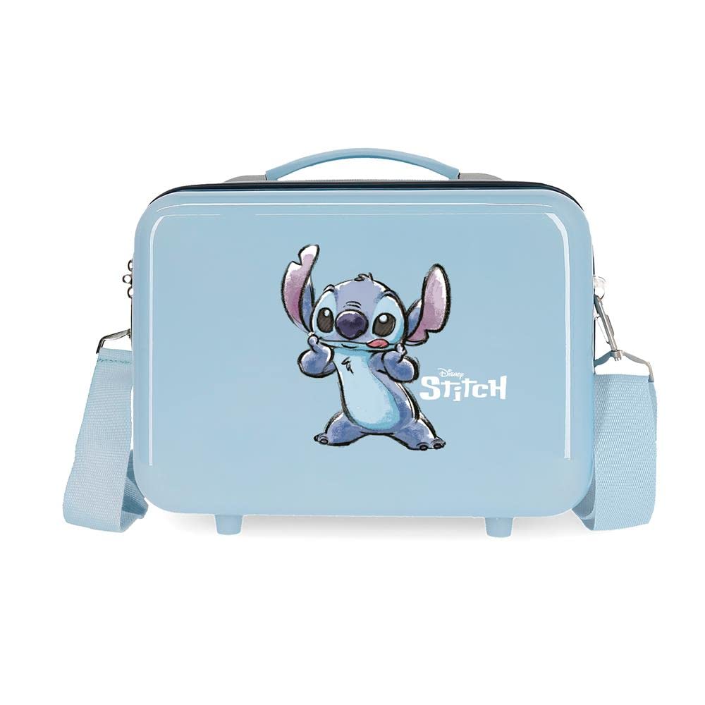 Disney Stitch Naughty Make a Face Kulturbeutel, anpassungsfähig, Blau, 29 x 21 x 15 cm, starres ABS,