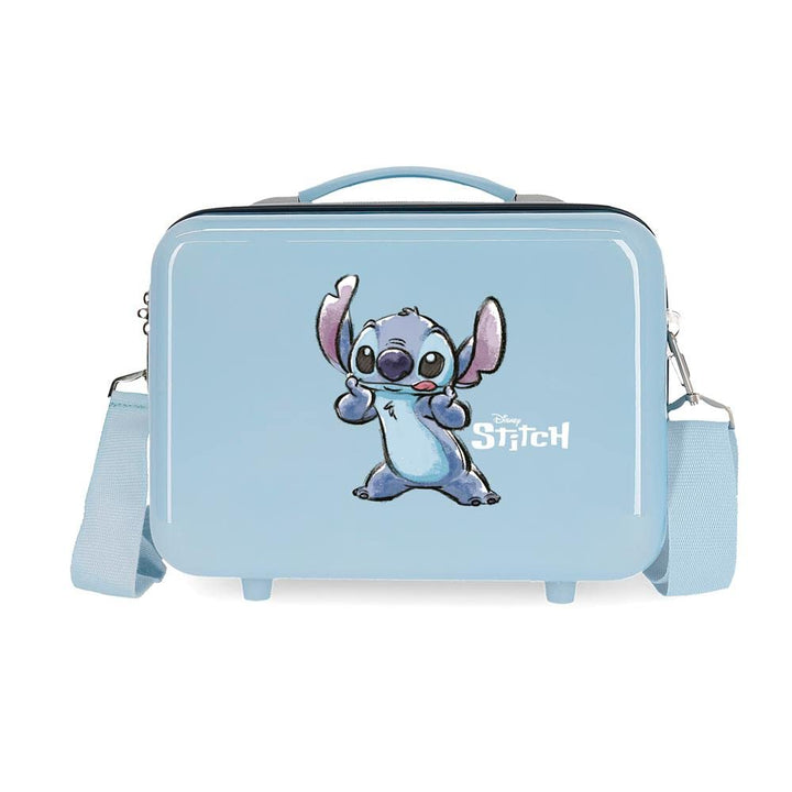 Disney Stitch Naughty Make a Face Kulturbeutel, anpassungsfähig, Blau, 29 x 21 x 15 cm, starres ABS,