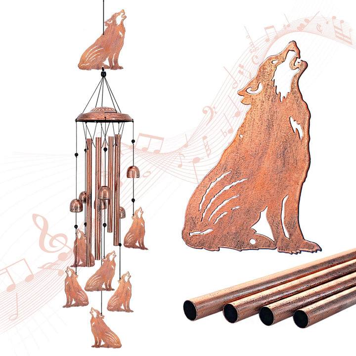 Windspiel mit Wölfen, Geschenke mit Wolf für Frauen/Männer/Mutter/Frau/Oma, Geburtstagsgeschenk, Ged