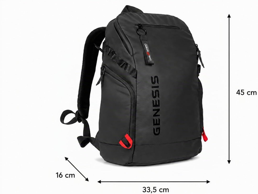 Genesis Pallad 420 Rucksack 15,6 Zoll / 18 L | Laptop-Rucksack mit 6 Taschen, Tabletfach, Trolley-Sy