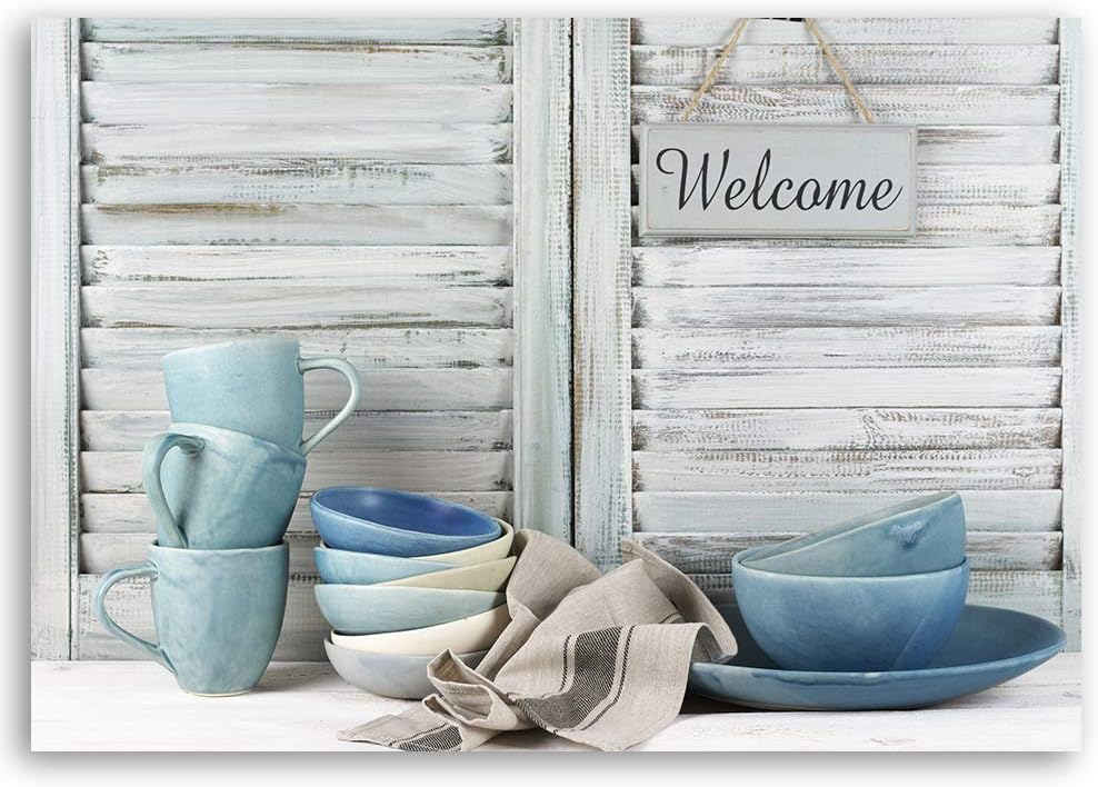 Feeby Dekobild für Wohnzimmer Deko Wand Kunstdruck rustikal Grau 70x50 cm M14322 70x50 cm, M14322 70