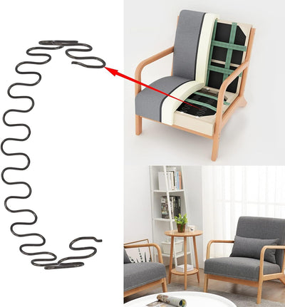 Carkio Sofa-Ersatzfedern,4 Stück 50,8 cm Federn mit 16 Stück S-Clips, 4,0 Draht-Durchmesser,Sofa-Fed