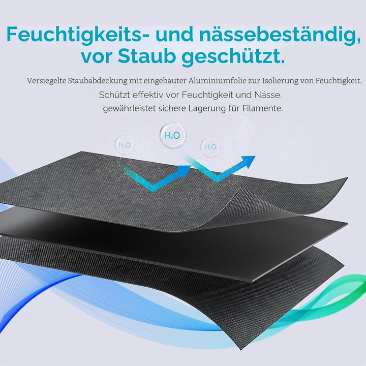 Creality 3D-Drucker-Filament-Aufbewahrung, robuster 3D-Drucker-Metallhalter, staubdicht, stabil, 2-s