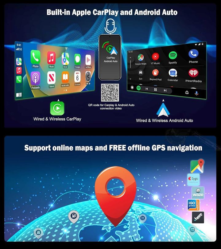 Erisin 10.25 Zoll Qualcomm 8-Kern 4GB+64GB Android 14 Autoradio GPS Navi für Mercedes E-Klasse W207