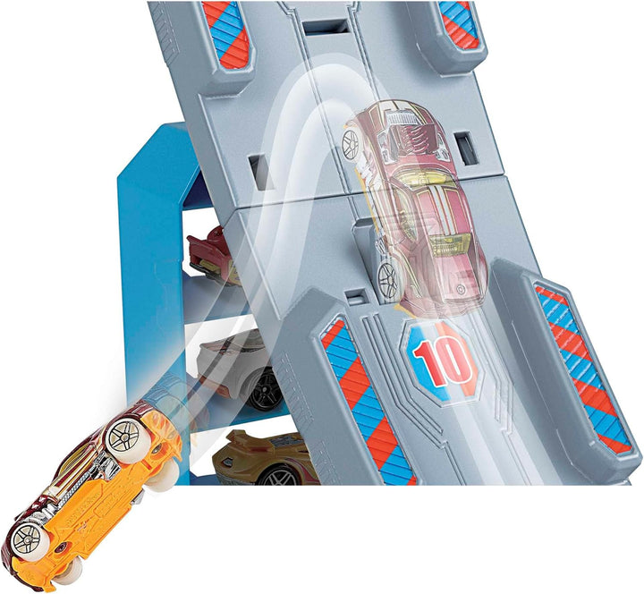 Hot Wheels GBF83 - Sortiment mit 3 Action-Sets für spannende Rennen, Wettkämpfe und zum Entwickeln v