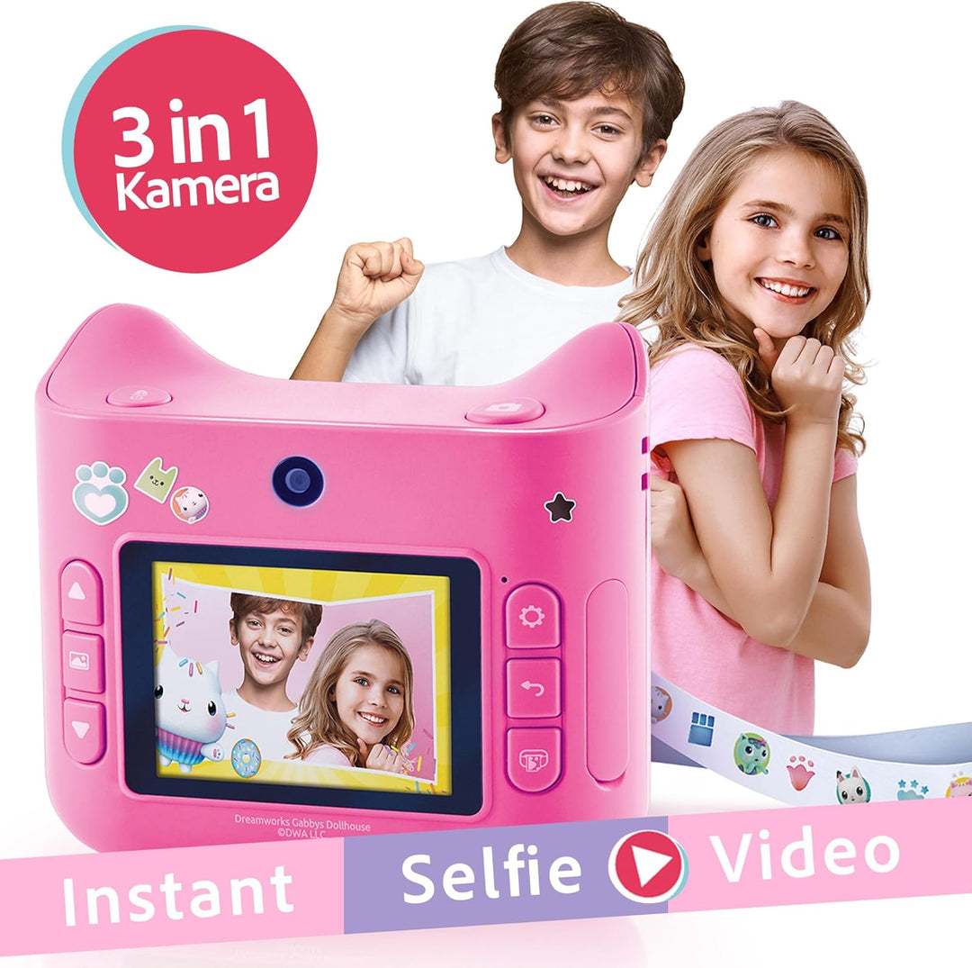Canal Toys Photo Creator GAB005 - Gabby 12 MP Sofortbildkamera für Kinder - Kinderkamera mit LCD-Dis