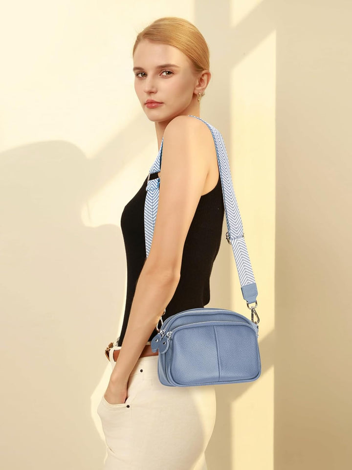 befen Crossbody Bag Damen Echtes Leder Umhängetasche Klein Damen Handytasche zum Umhängen, Moderne H