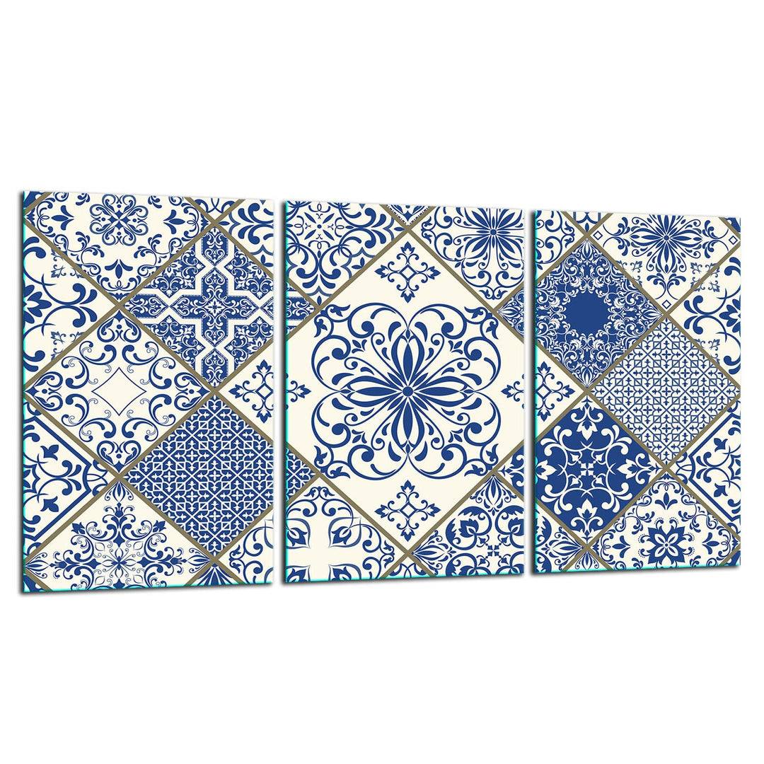 TMK ArtDeko Herdabdeckplatte 3 Teilig 3x30x52 cm - Spritzschutz Herdabdeckung – Herdschutz aus Siche