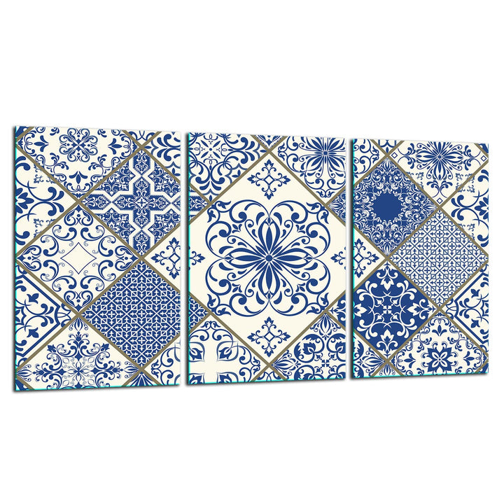 TMK ArtDeko Herdabdeckplatte 3 Teilig 3x30x52 cm - Spritzschutz Herdabdeckung – Herdschutz aus Siche