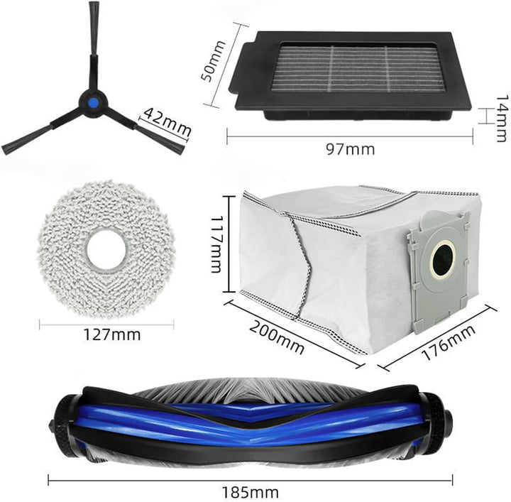 16 Stück Ersatz-Zubehör-Set für Ecovacs Deebot T50 Max/T50 Pro/T50 Omni/T50 Pro Omni Staubsauger, Ha