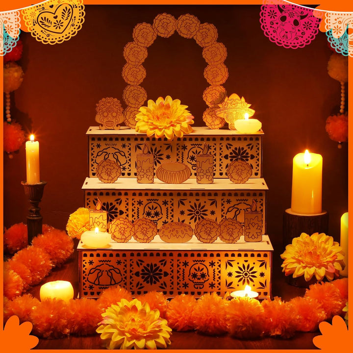 Dia De Los Muertos Dekoration Dia De Los Muertos Ofrenda Altar Kit Holz Tag der Toten Schattenbox Er
