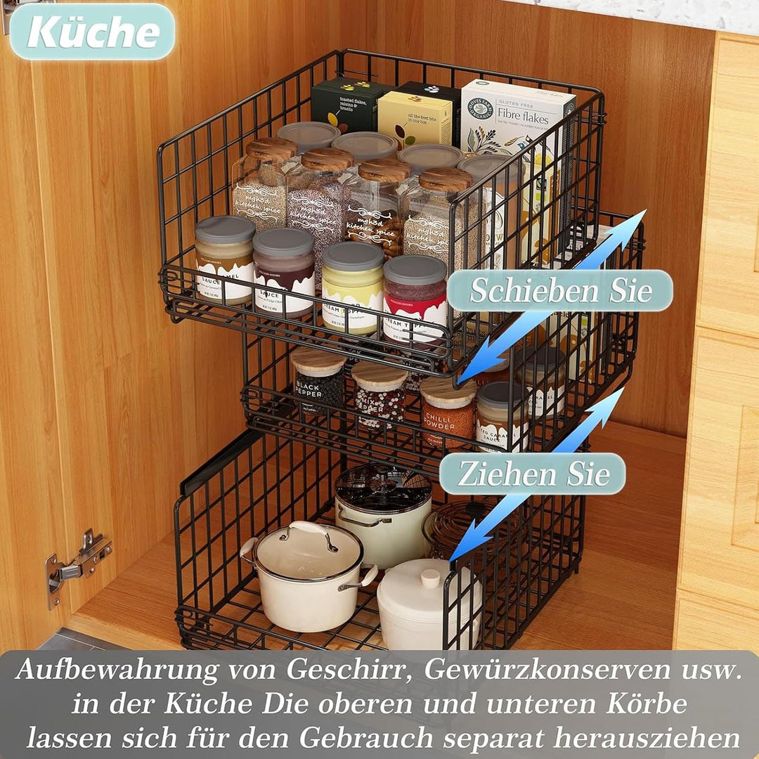Kleiderschrank Organizer 3er Set - Schrank Organizer Stapelbar Faltbar