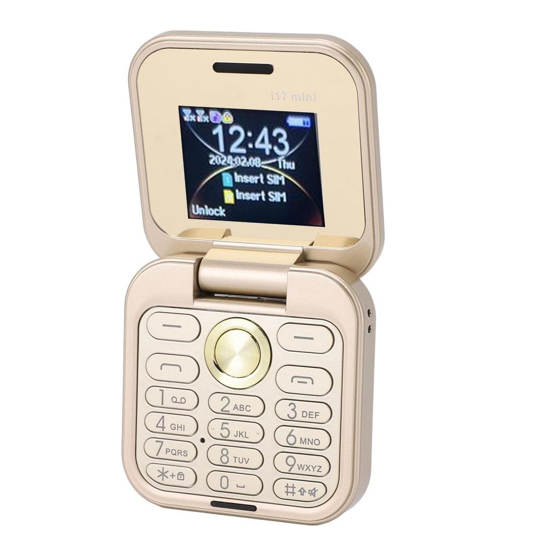 Tosuny 2G Klapphandy, Faltbares Mi NI Handy mit Dual Nano SIM, 1,77 Zoll Display, HD Rückkamera, UKW