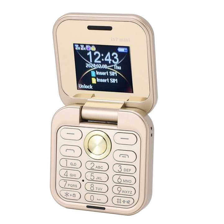 Tosuny 2G Klapphandy, Faltbares Mi NI Handy mit Dual Nano SIM, 1,77 Zoll Display, HD Rückkamera, UKW