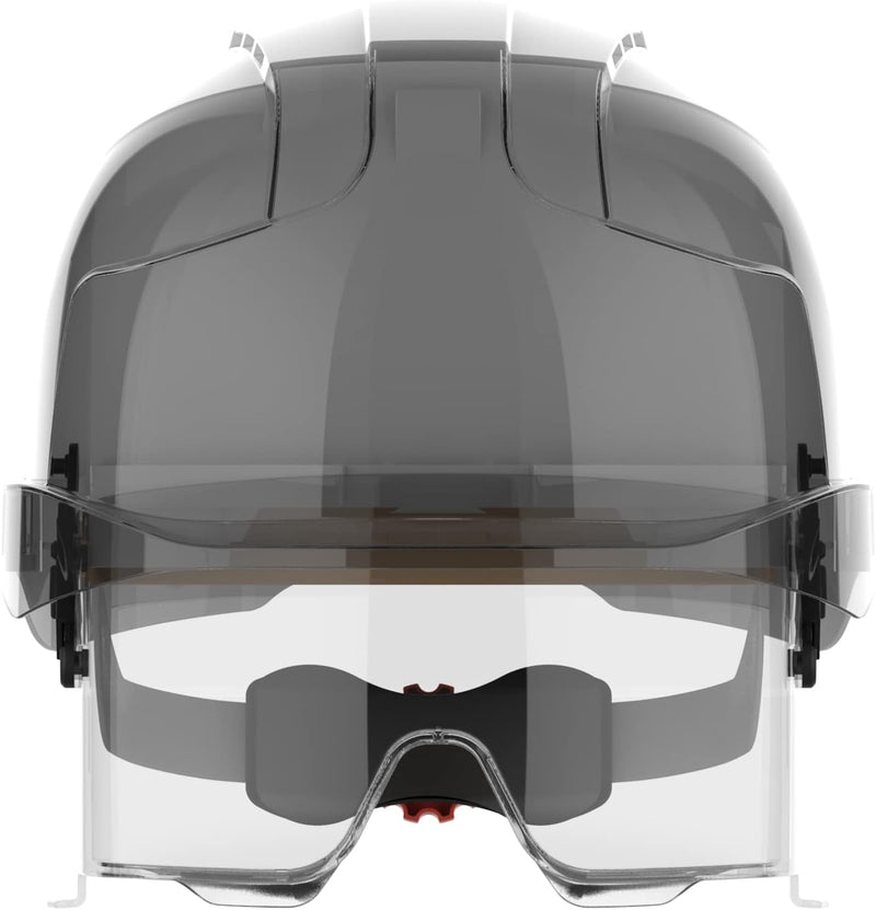 EVO® VISTAlens™ Safety Helmet with Integrated Safety Eyewear - White/Smoke (JSP AMB170-005-F00) One