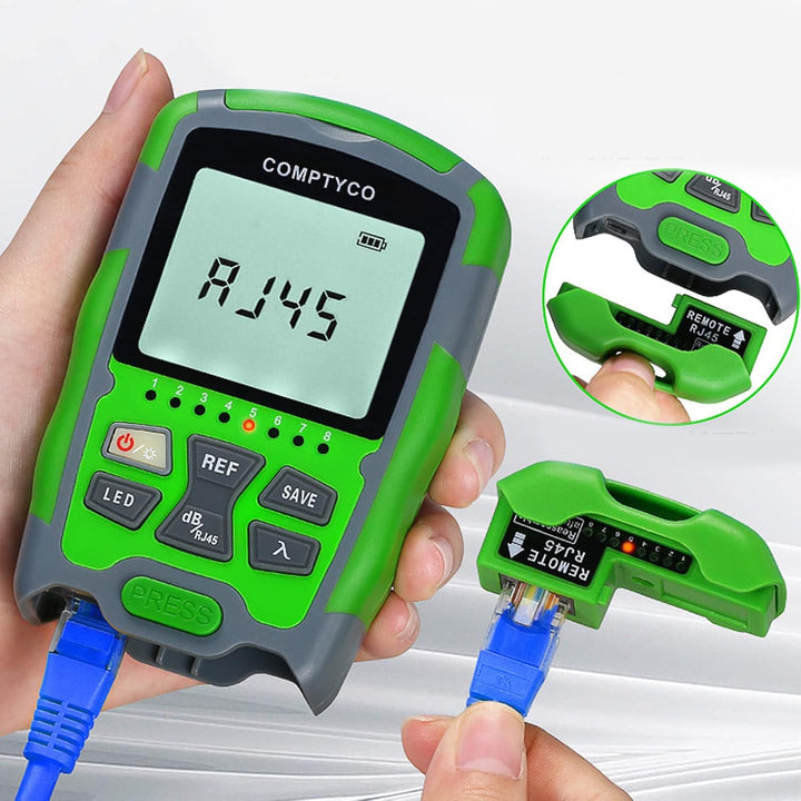 LWL-Leistungsmesser, -70~+10 DBm LWL-Lichtmesser, Tragbarer 4-in-1-LWL-Kabeltester mit Rotlichtquell