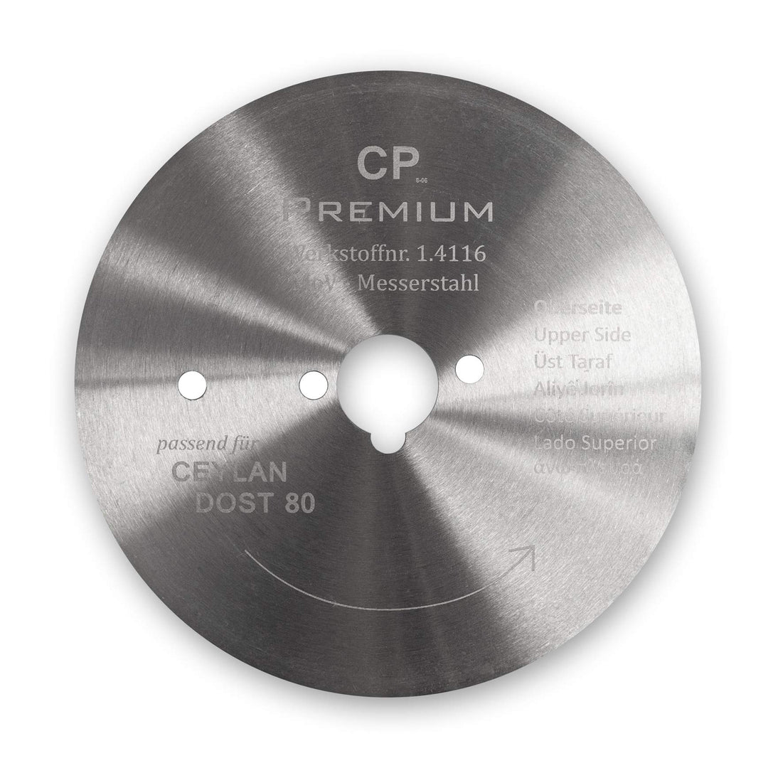 Canpolat GASTRONICS Kreismesser für Ceylan - 80 mm, glatt - Dönermesser aus Edelstahl in Premium Qua