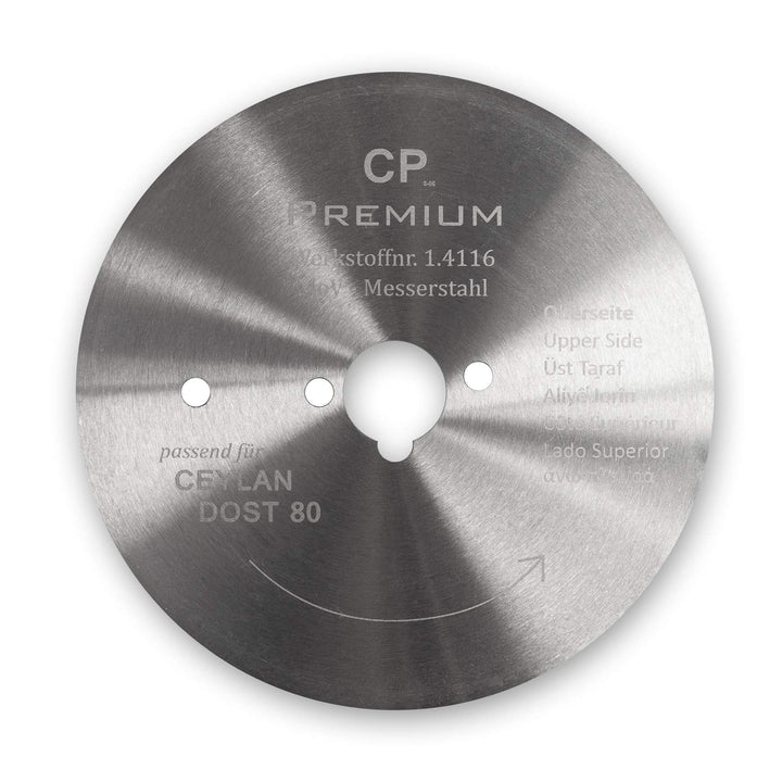 Canpolat GASTRONICS Kreismesser für Ceylan - 80 mm, glatt - Dönermesser aus Edelstahl in Premium Qua
