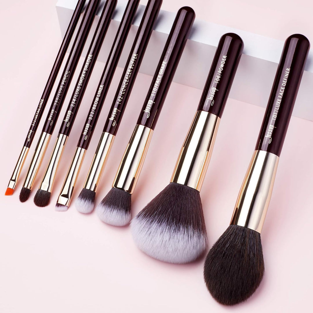 Jessup Pinselset 15 Stk Makeup Pinsel Set Kosmetik Schminkpinsel Augen Gesichts Pinsel Puder Lidscha