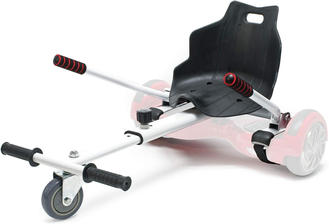 Wiltec Sitzscooter Rot, verstellbarer Kartsitz für Elektroscooter bis 120 kg, Sitzscooter kompatibel