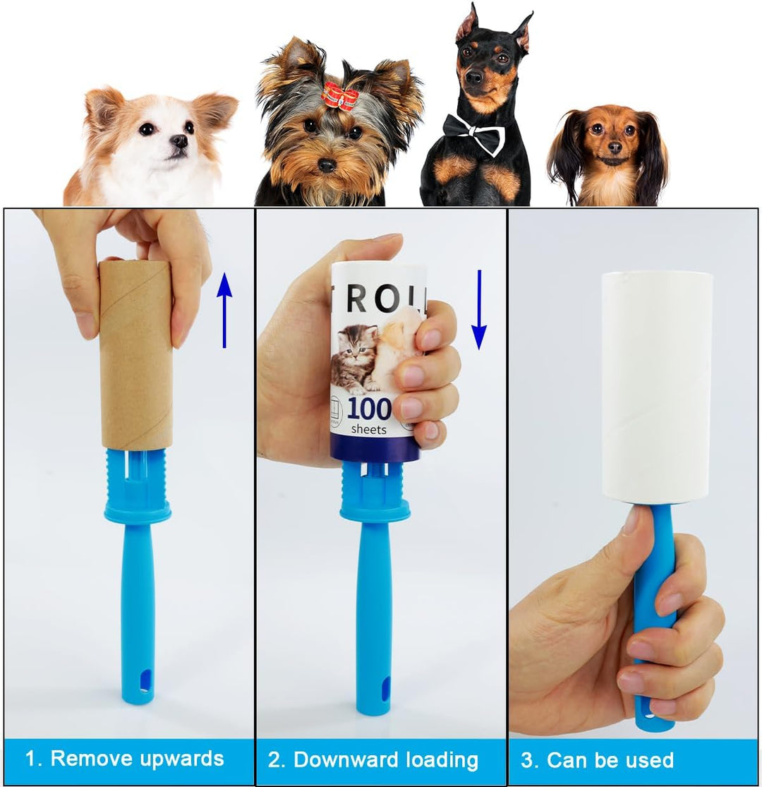 Extra Klebrig Fusselrolle für Tierhaare Kleidung 1000 Blatt,Fusselroller Tierhaarentferner Fusselbür