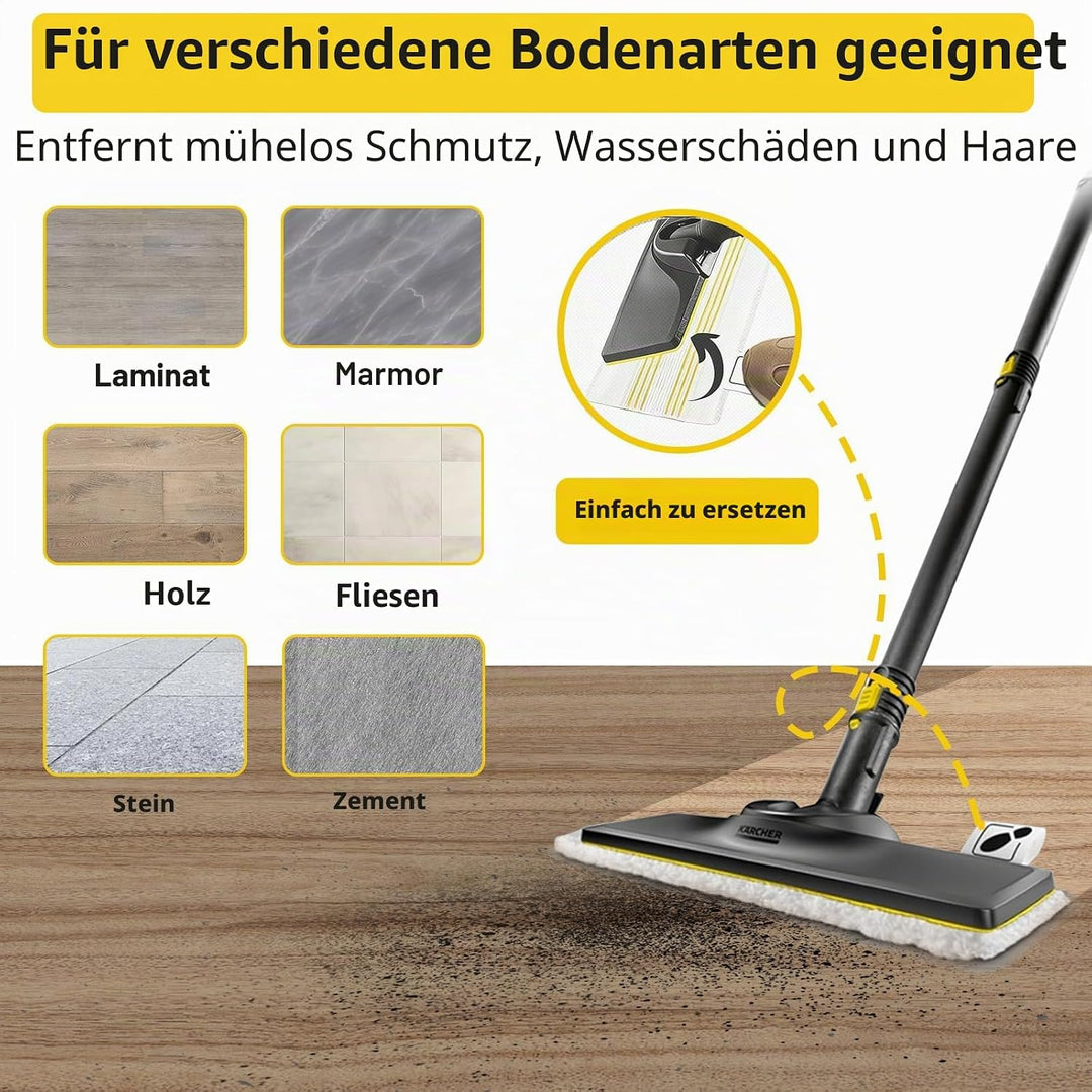 Bodentücher Mikrofaser Zubehör Kompatibel für Kärcher Karchersc, Karchersc