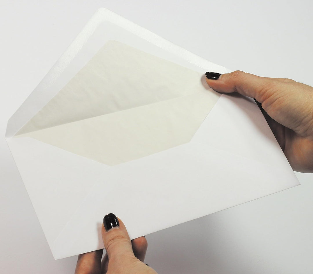 PREMIUM Briefumschläge DIN lang weiss, gefüttert 100 g/qm, 1000 Stück, weiss mit Innenfutter/Seidenf