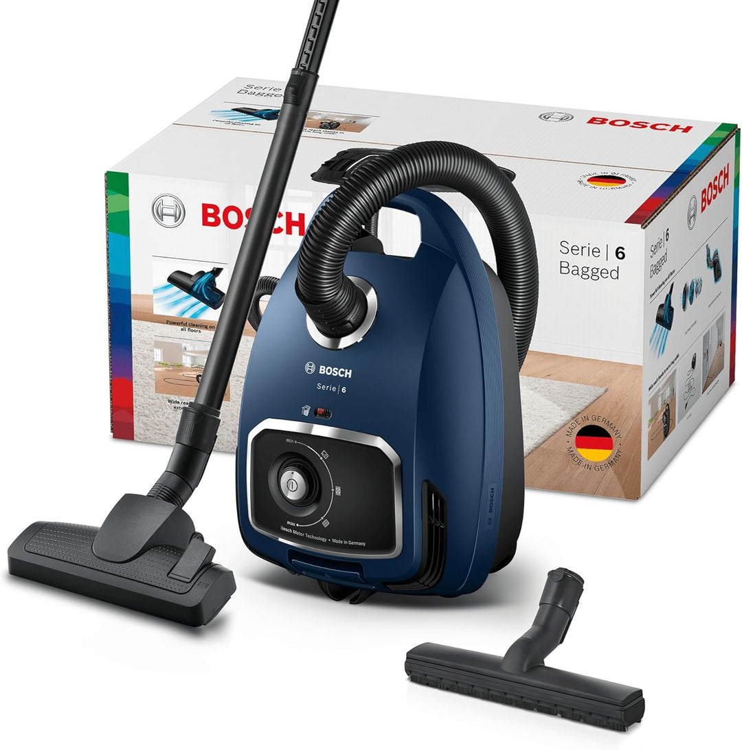 Bosch BGB6X300 Staubsauger mit Beutel, 4 L, 600 W, HEPA Filter, 75dB, 12 Meter Kabel