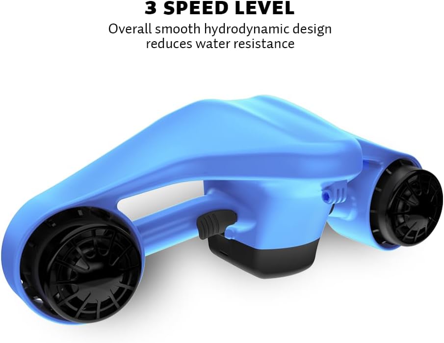 Asiwo Unterwasserscooter Tauchscooter mit Action Kamera Halterung, Seascooter mit Doppelmotor für Ta