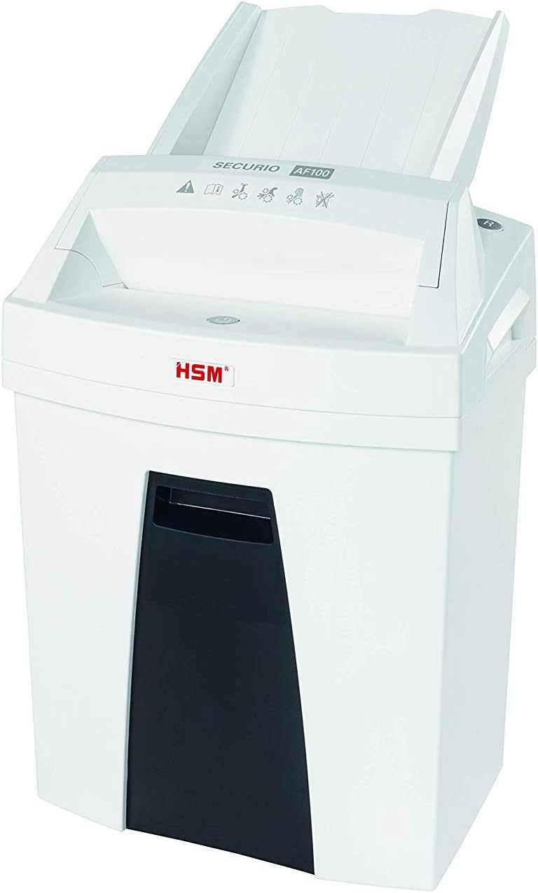 HSM SECURIO AF100 Small Office Autofeed Aktenvernichter, Sicherheitsstufe P4, Partikelschnitt, 100 B