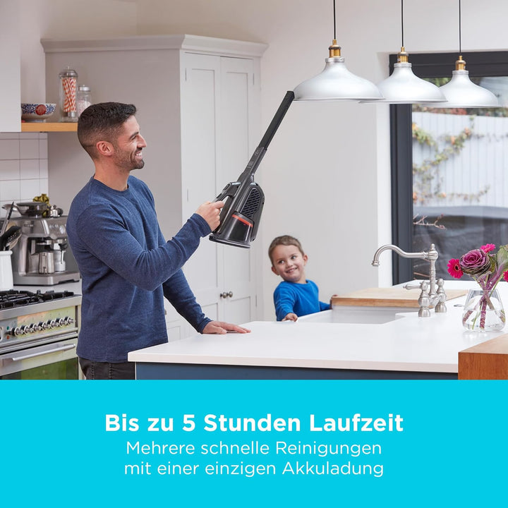 BLACK+DECKER 18 V Akku-Handstaubsauger mit 36 Wh Akku und Ladestation, BHHV520BT-QW 36 Wh mit Basis