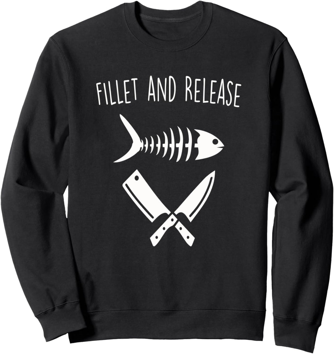 Angeln Bier Fischer Angler Fisch Angelrute Spruch Sweatshirt