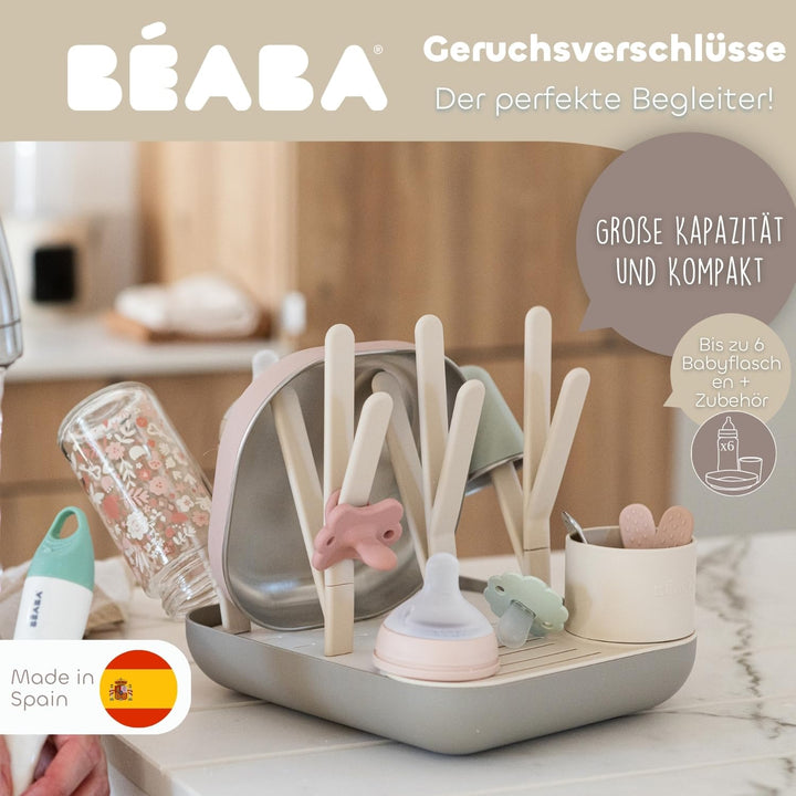 BÉABA Flaschen- und Kindergeschirrabtropfer – Grosses Fassungsvermögen, Modular, Für bis zu 6 Flasch