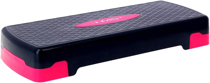 HMS Steppbrett Crossfit Fitness Stepper 3-Stufen Stepper Step-Bench - Rosa-grau - AS002