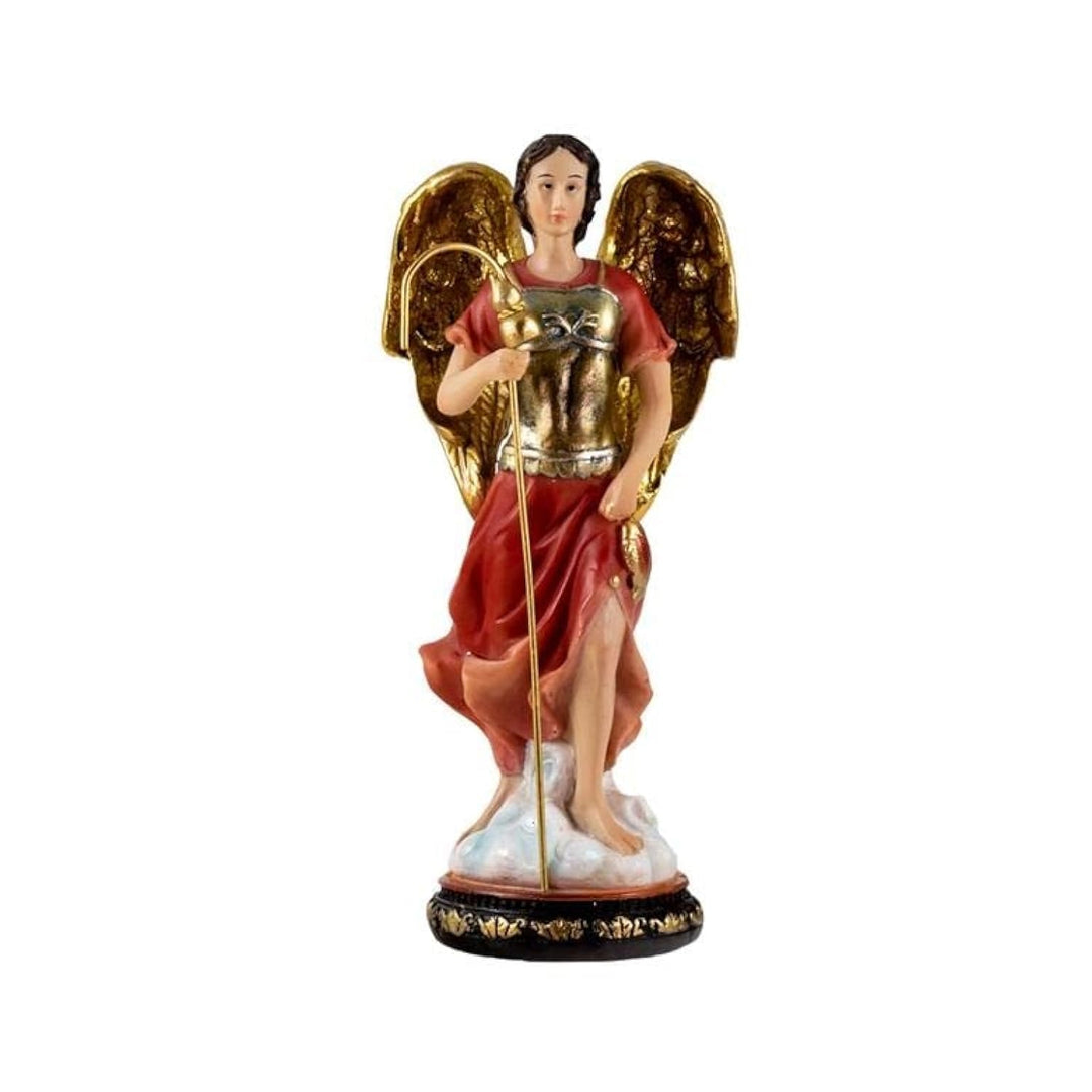 DRW Figur Erzengel St. Raphael handbemaltes Harz 14 cm