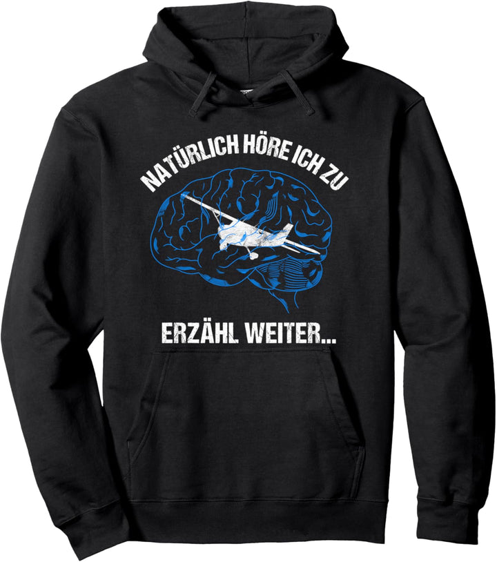 Fliegen im Kopf - Lustiges Motorfliegen Flieger Spruch Pullover Hoodie