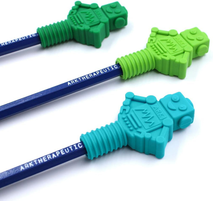 ARK® Beiss- und Kauaufsatz für Stifte in verschiedenen Stärken und Formen + Bleistift inkl. Logostar
