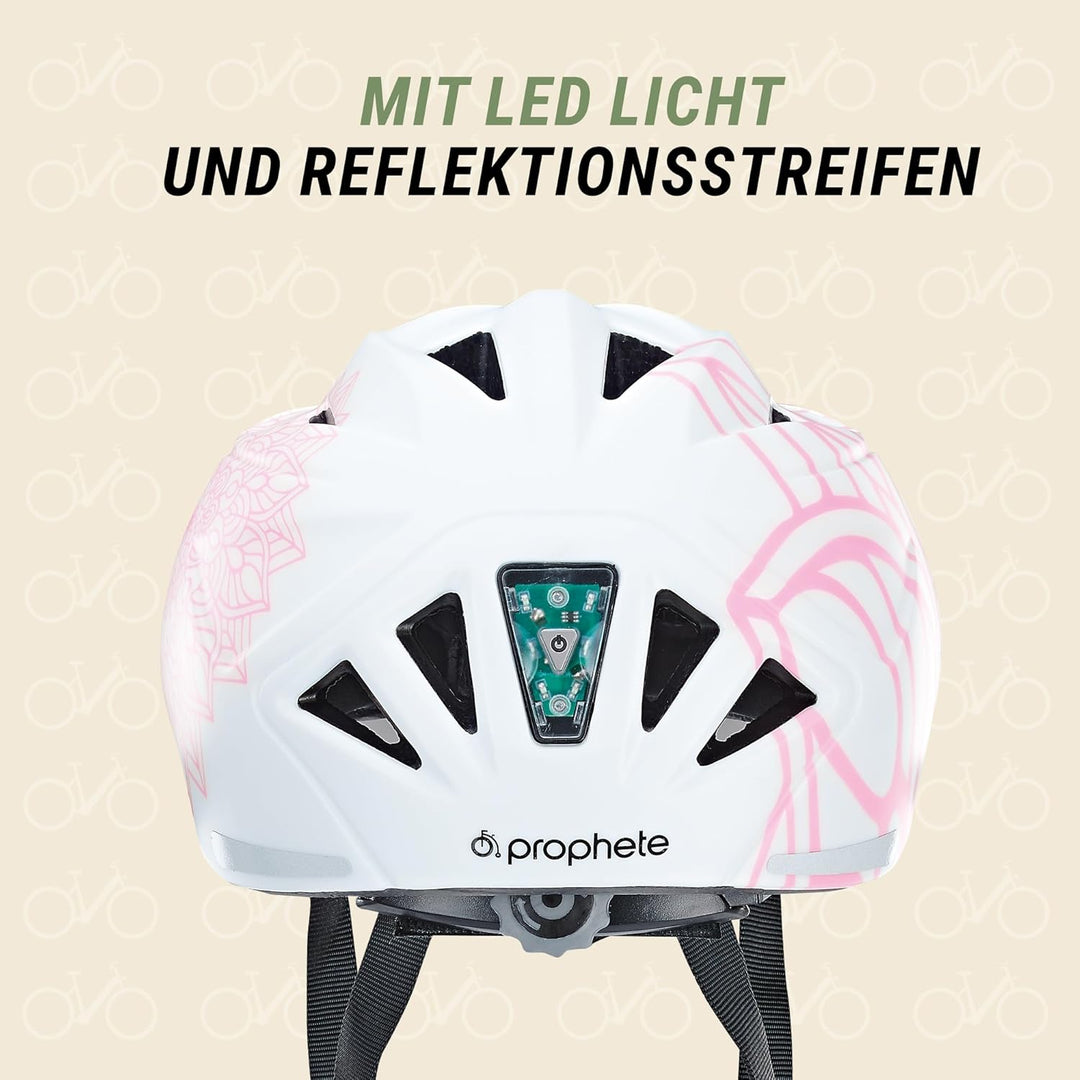 Prophete Fahrradhelm für Kinder und Jugendliche, robuster Fahrradhelm, Einstellbarer Kopfring 48-52