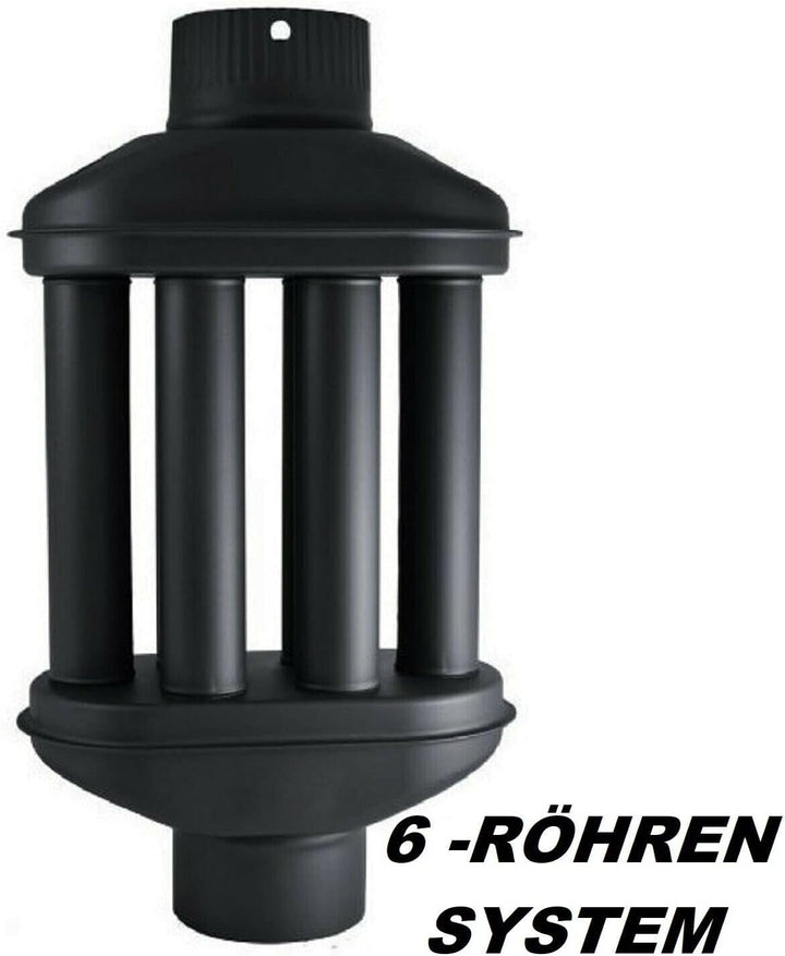 UZMAN Abgaswärmetauscher 120mm / 130mm Warmlufttauscher 6 Rohre, Kaminrohr, Rauchrohr, Rauchgaskühle