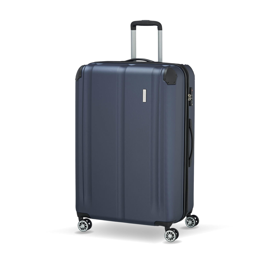 Travelite Hartschalenkoffer gross, erweiterbar, 4 Rollen, City, Trolley mit kratzfester Oberfläche,