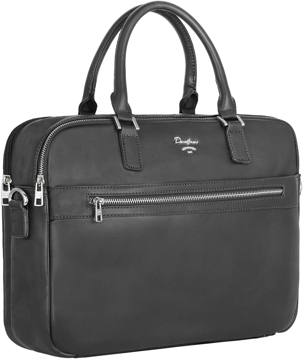 David Jones - Herren Aktentasche - Mann Business Tasche PU Leder Arbeitstasche - 15 Zoll Laptoptasch