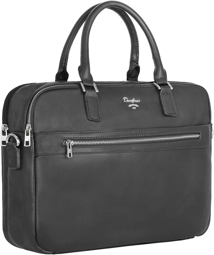 David Jones - Herren Aktentasche - Mann Business Tasche PU Leder Arbeitstasche - 15 Zoll Laptoptasch